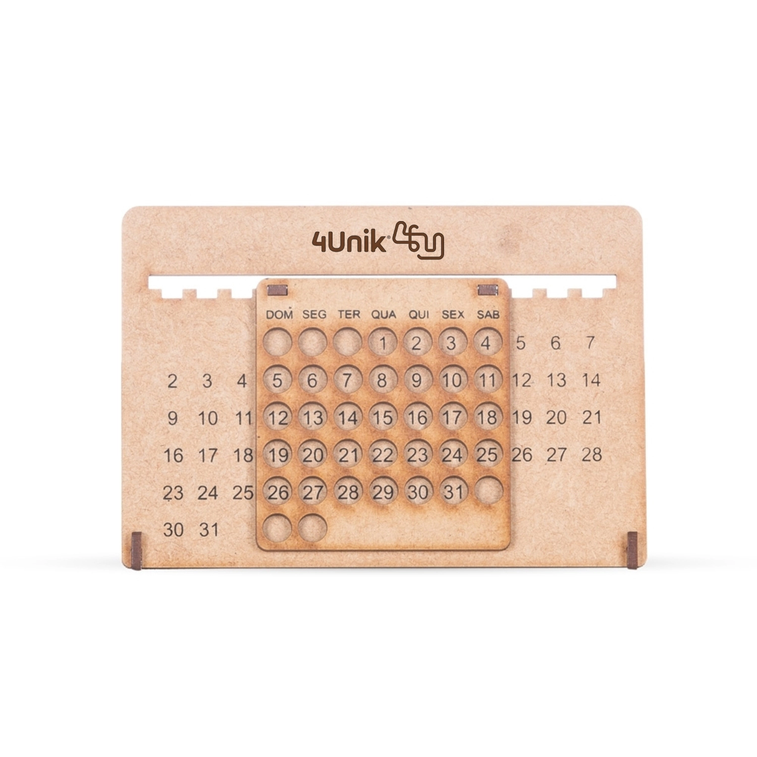 Calendário Permanente em MDF - 4Unik