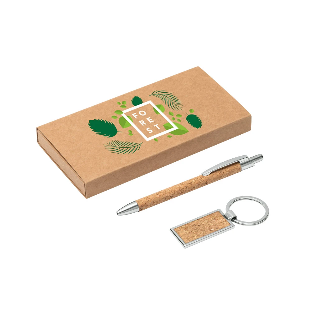 Kit esferográfica e chaveiro - 4Unik