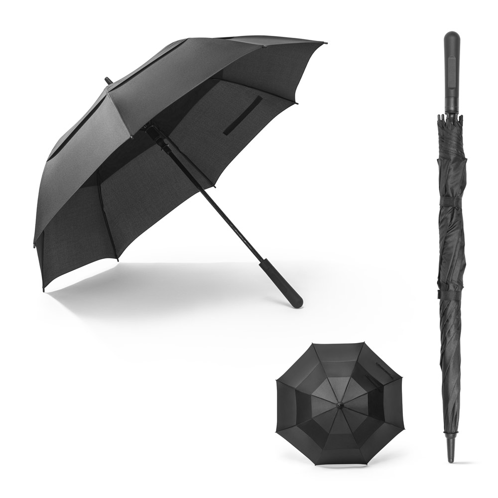 GAVIN. Guarda-chuva de 27'5'' em poliéster 100% reciclado pongee 190T com abertura automática - 4Unik