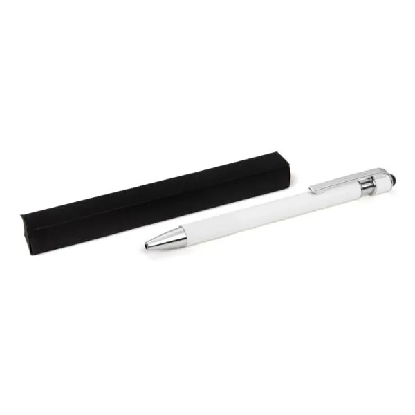 CANETA ESFEROGRÁFICA EM ALUMINIO RECICLADO - BRANCA - 4Unik