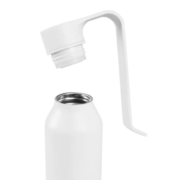 GARRAFA CAMADA DUPLA EM ALUMÍNIO RECICLADO - BRANCA - 450ML - 4Unik