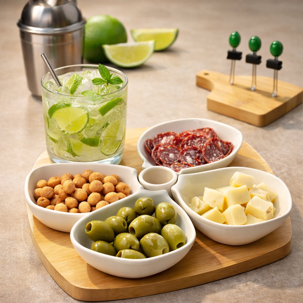 KIT PARA CAIPIRINHA COM PETISQUEIRA EM BAMBU / MADEIRA - 15 PÇS - 4Unik