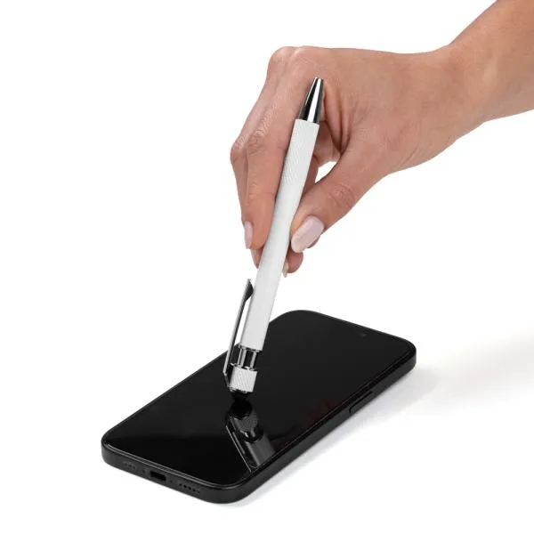 CANETA ESFEROGRÁFICA EM ALUMINIO RECICLADO - BRANCA - 4Unik