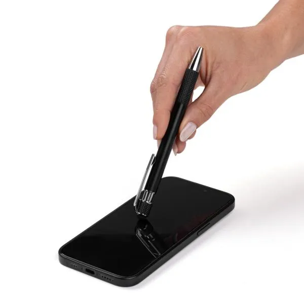 CANETA ESFEROGRÁFICA EM ALUMINIO RECICLADO - PRETA - 4Unik