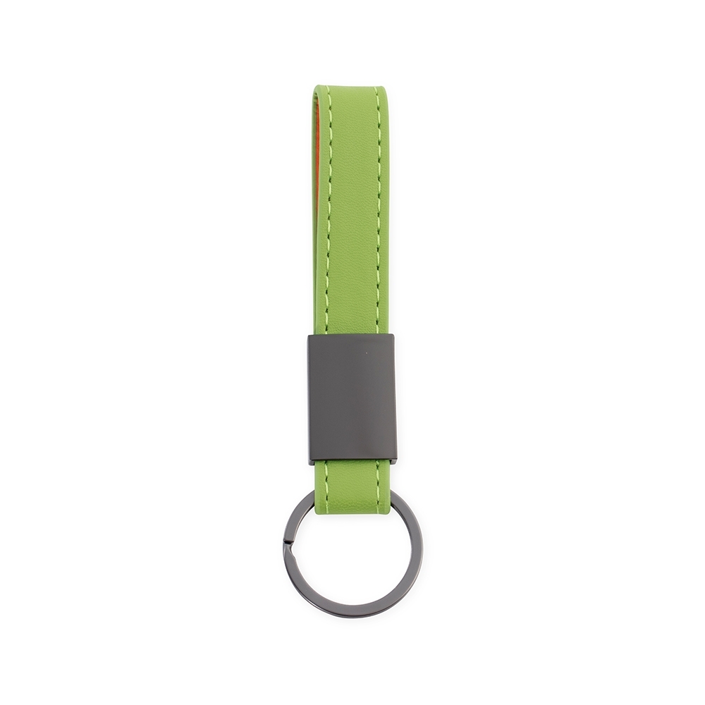 CHAVEIRO METAL COM COURO SINTÉTICO - 4Unik