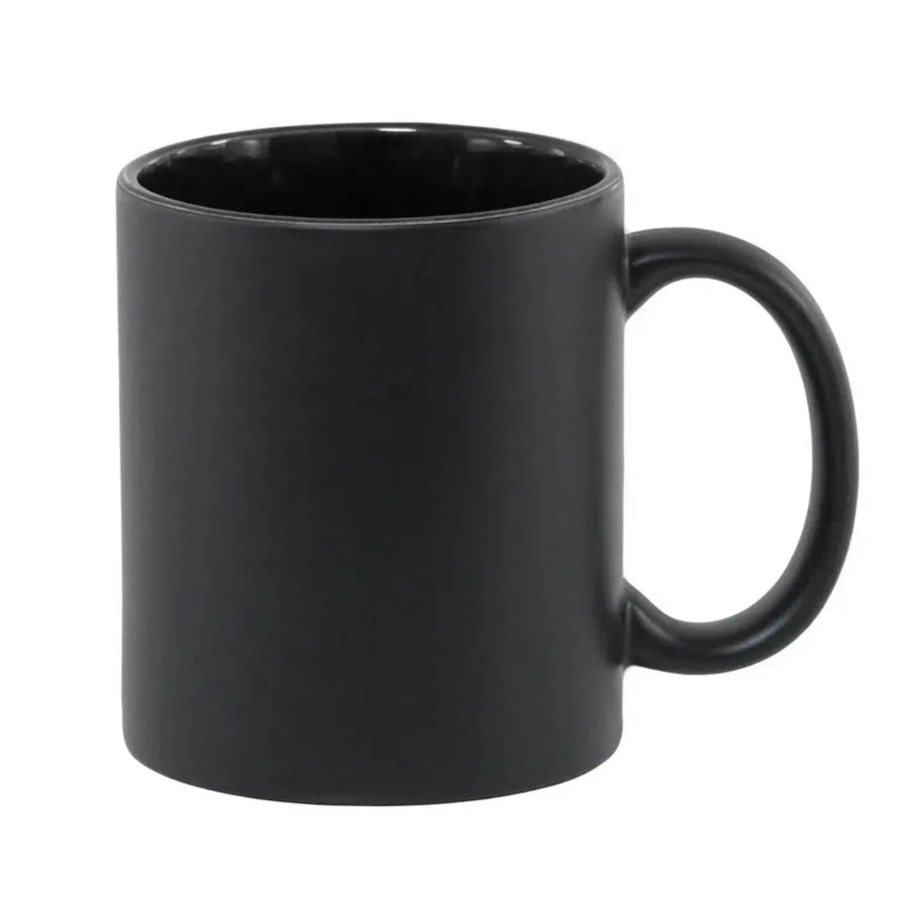 Caneca Mágica em Cerâmica para Sublimação Preta Fosca com Interior Preto - 4Unik
