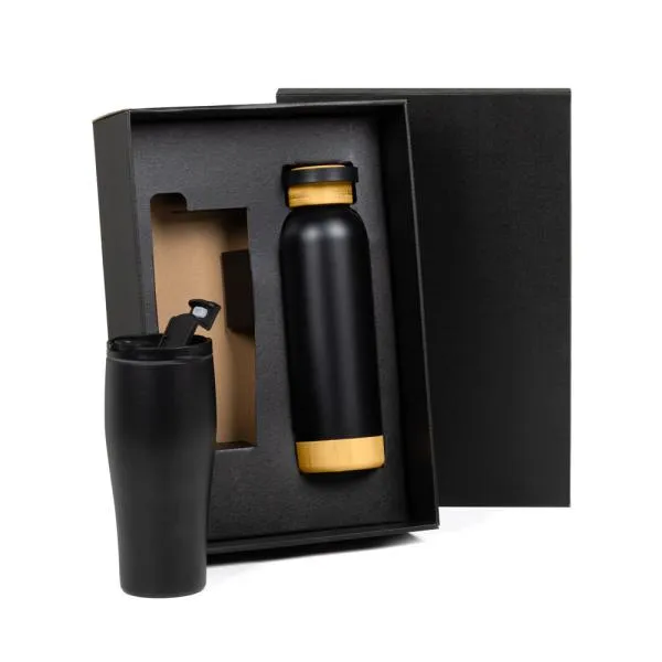 KIT COPO DUPLA CAMADA E GARRAFA - 2 PÇS - 4Unik
