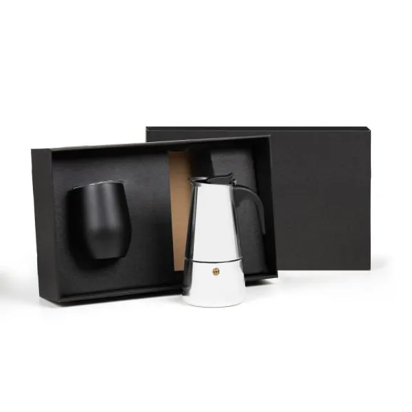KIT CAFETEIRA ITALIANA E COPO TÉRMICO - 2 PÇS - 4Unik