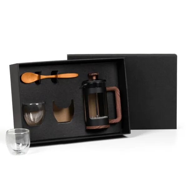 KIT PARA CAFÉ COM PRENSA FRANCESA - 4 PÇS - 4Unik