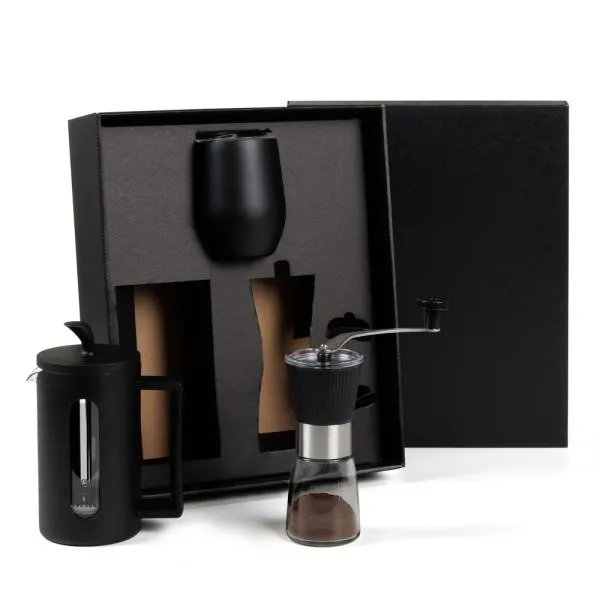 KIT CAFETEIRA, MOEDOR E COPO TÉRMICO - 3 PÇS - 4Unik