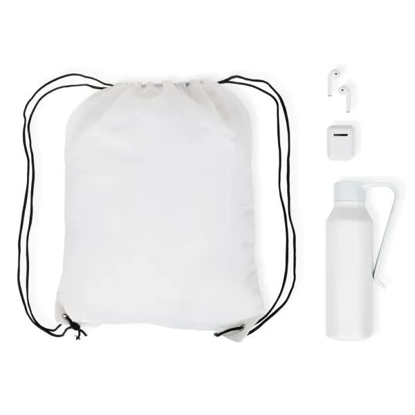 KIT MOCHILA, GARRAFA E FONE BLUETOOTH - 3 PÇS - 4Unik