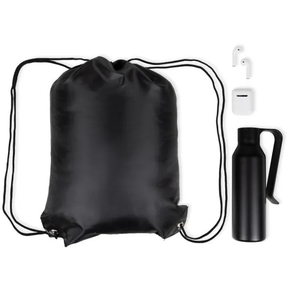 KIT MOCHILA, GARRAFA E FONE BLUETOOTH - 3 PÇS - 4Unik