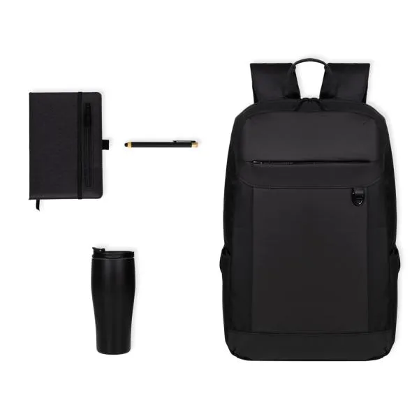 KIT MOCHILA, COPO, CADERNO E CANETA - 4 PÇS - 4Unik