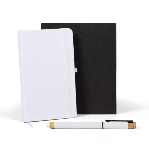 CADERNETA P/ ANOTAÇÕES COM CANETA - BRANCO - 4Unik