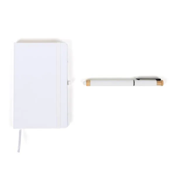 CADERNETA P/ ANOTAÇÕES COM CANETA - BRANCO - 4Unik