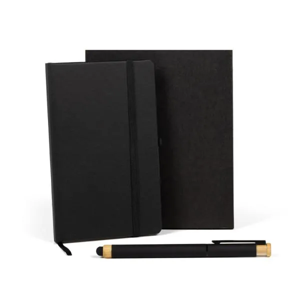 CADERNETA P/ ANOTAÇÕES COM CANETA - PRETO - 4Unik