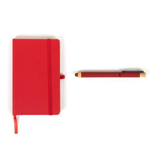 CADERNETA P/ ANOTAÇÕES COM CANETA - VERMELHO - 4Unik