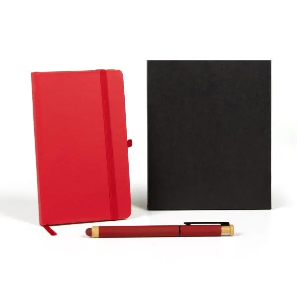 CADERNETA P/ ANOTAÇÕES COM CANETA - VERMELHO - 4Unik