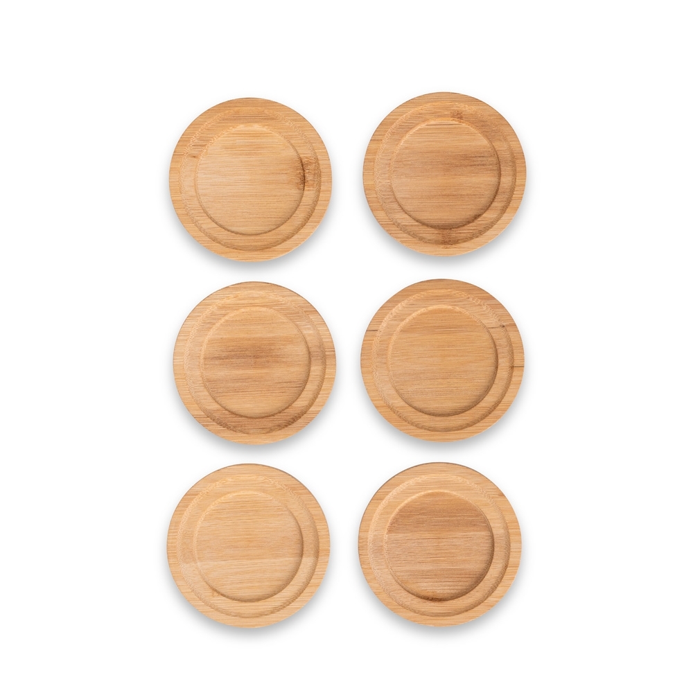 KIT PORTA-COPOS BAMBU 6 PEÇAS - 4Unik