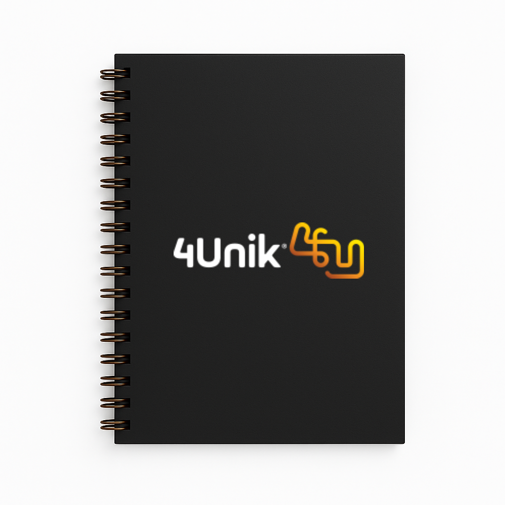 Caderno Capa Dura em material sintético - 4Unik
