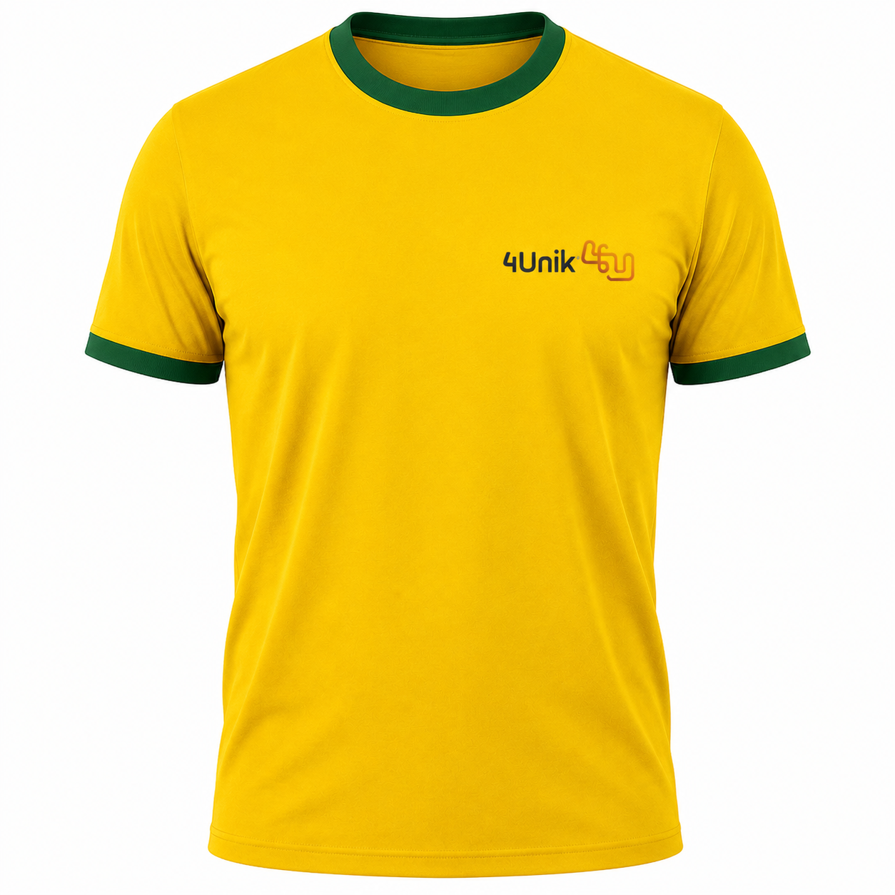 Camiseta em Malha Fria com Gola e Punho Colorido - 4Unik