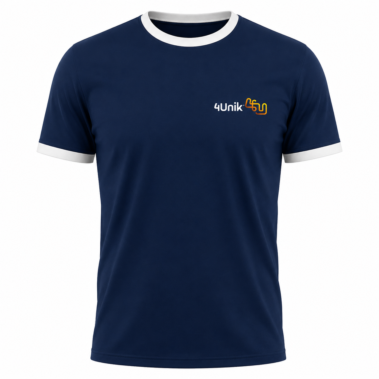 Camiseta em Malha Fria com Gola e Punho Colorido - 4Unik