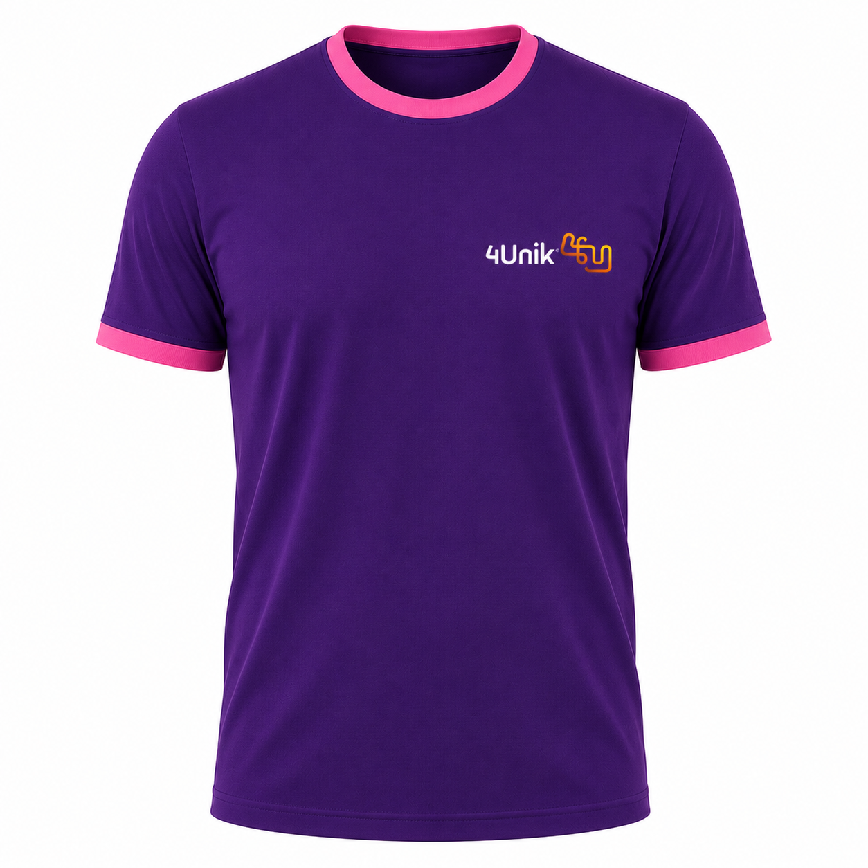 Camiseta em Algodão com Gola e Punho Colorido  - 4Unik