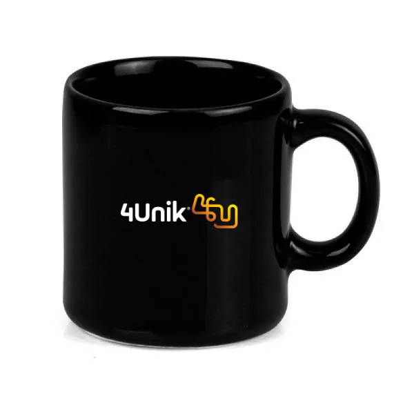 CANECA EM CERÂMICA PRETA - 270ML - 4Unik