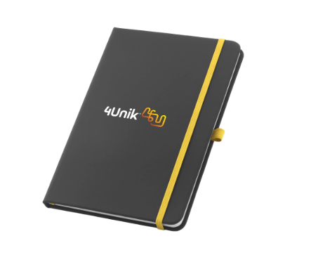 Caderneta Tipo Moleskine Personalizada Capa Dura 14x21 - Folhas Pautadas - 4Unik