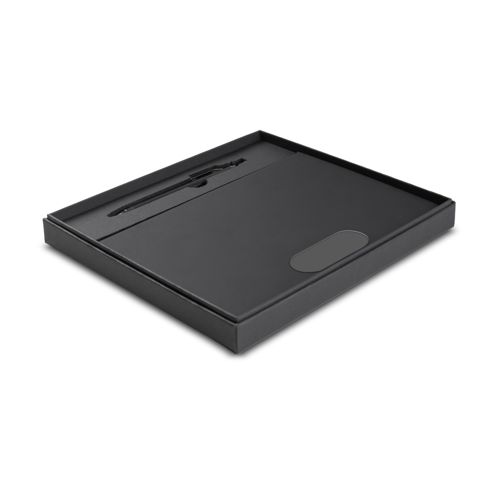 Kit escritório A5 em PU e Caneta Metalica CAD455 - 4Unik