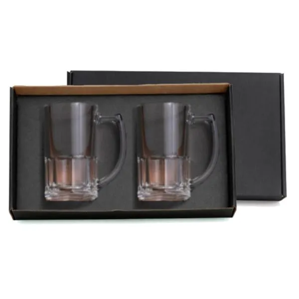 KIT COM CANECAS DE VIDRO PARA  CHOPP DE 340 ML - 4Unik