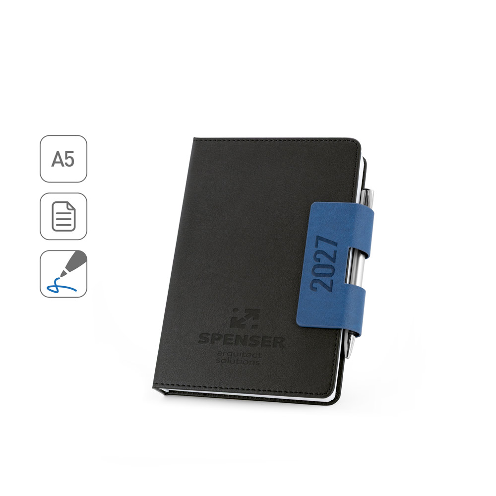 SPENSER A5. Agenda A5 com capa dura em PU - 4Unik