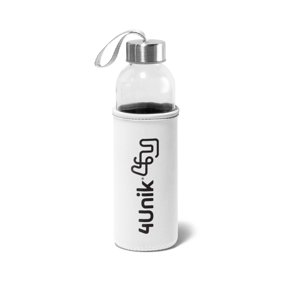 Squeeze Vidro e Tampa de Aço Inox 520ml - 4Unik