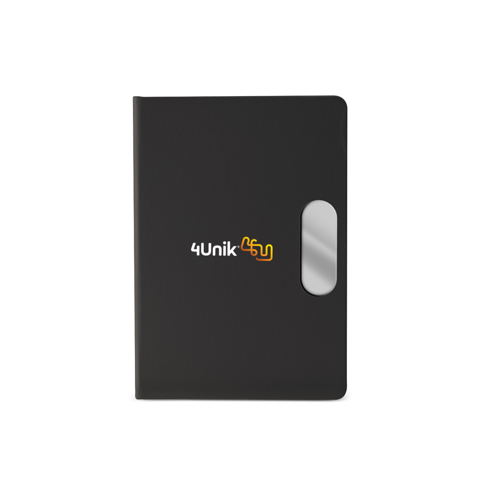 Caderno em PU com placa em metal CAD470 - 4Unik