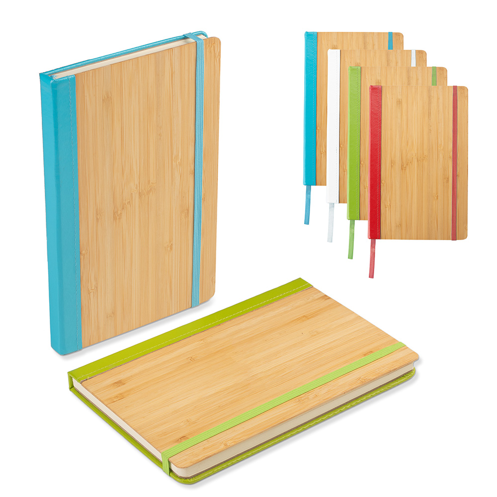 Caderno A5 Capa em Bambu e PU CAD007 - 4Unik