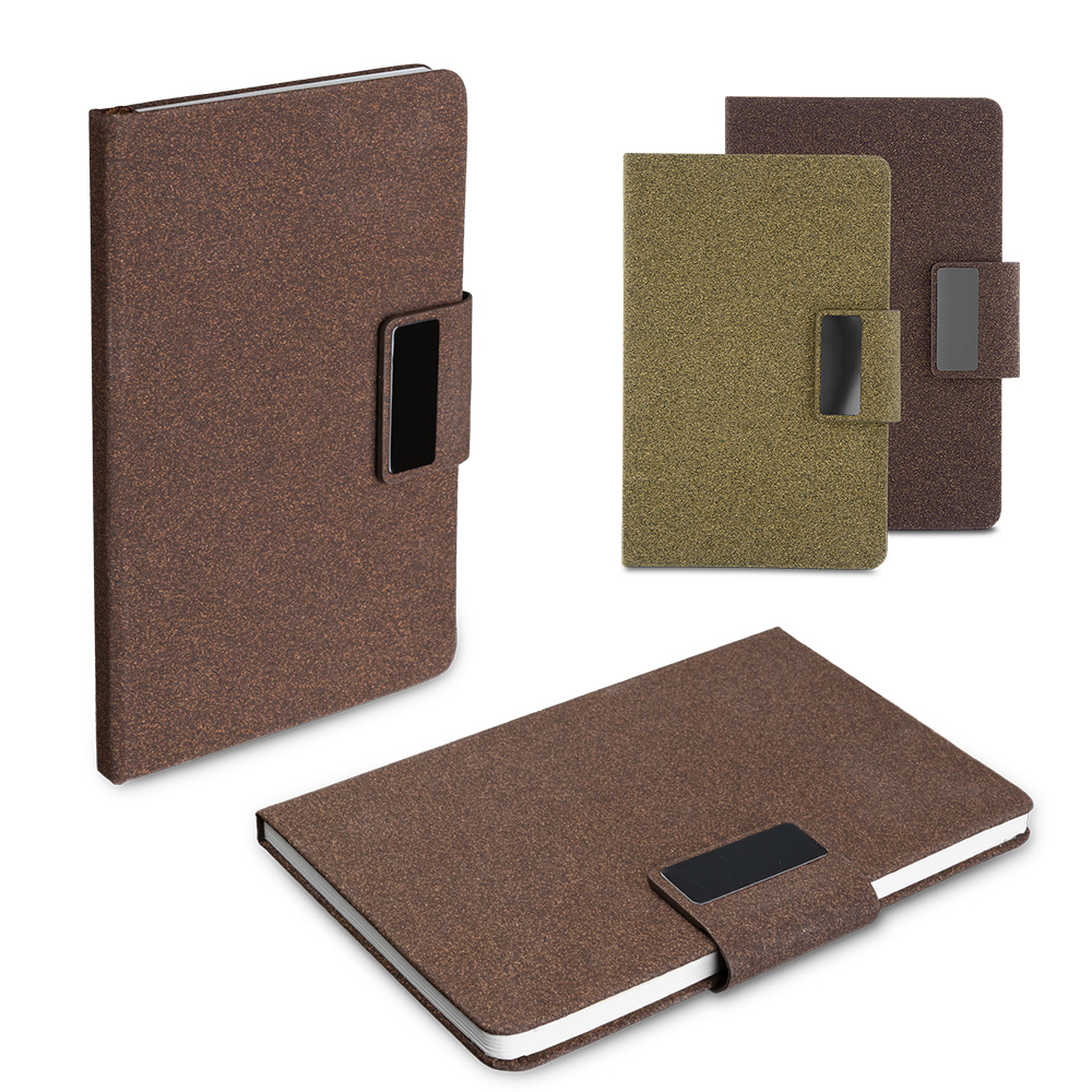 Caderno A5 em PU e fibra de café ou chá CAD440 - 4Unik