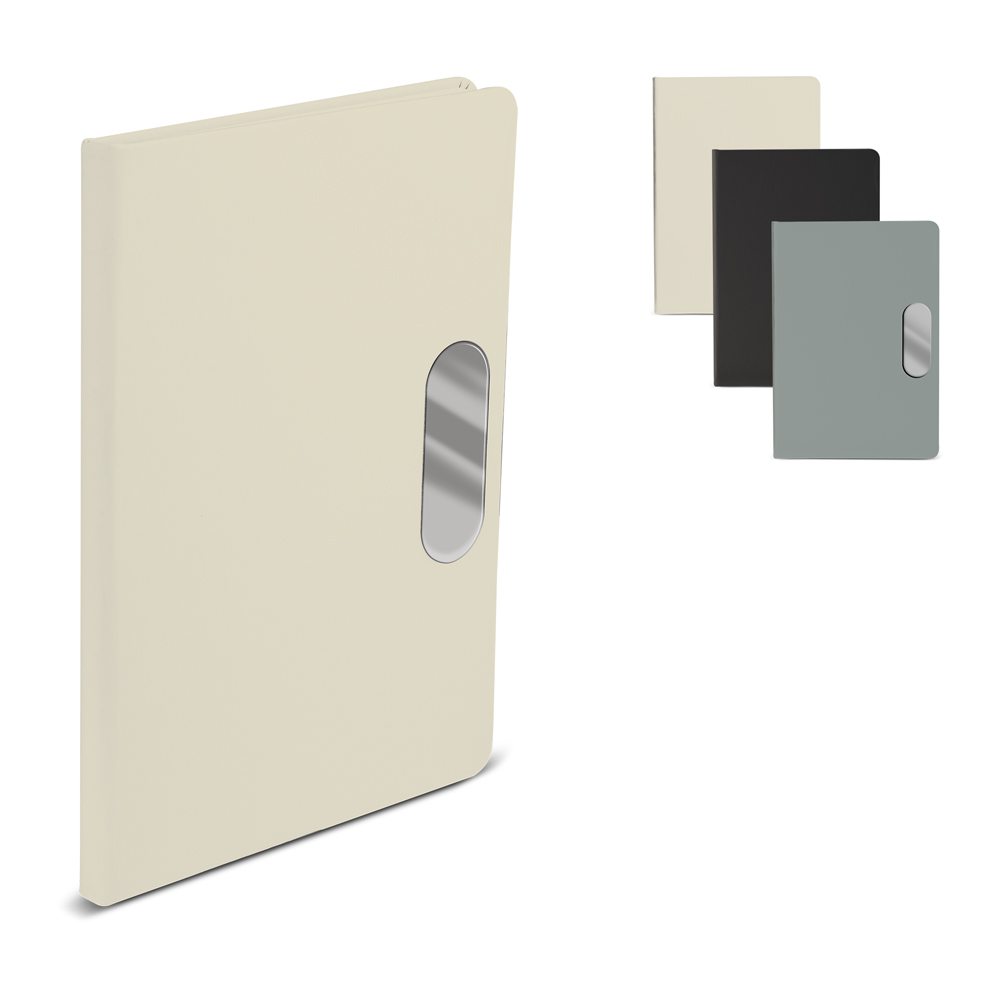 Caderno em PU com placa em metal CAD470 - 4Unik