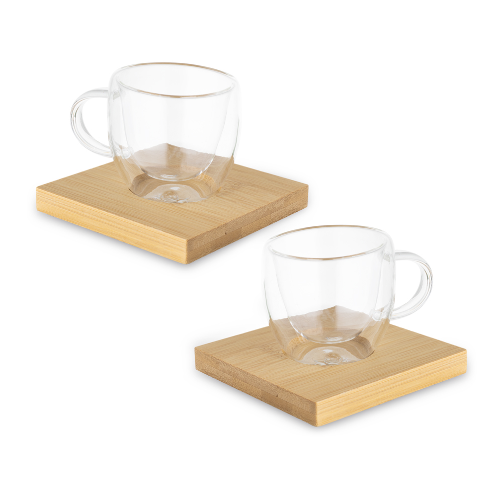 Conjunto de Xícaras de Vidro Borossilicato CV300 - 4Unik