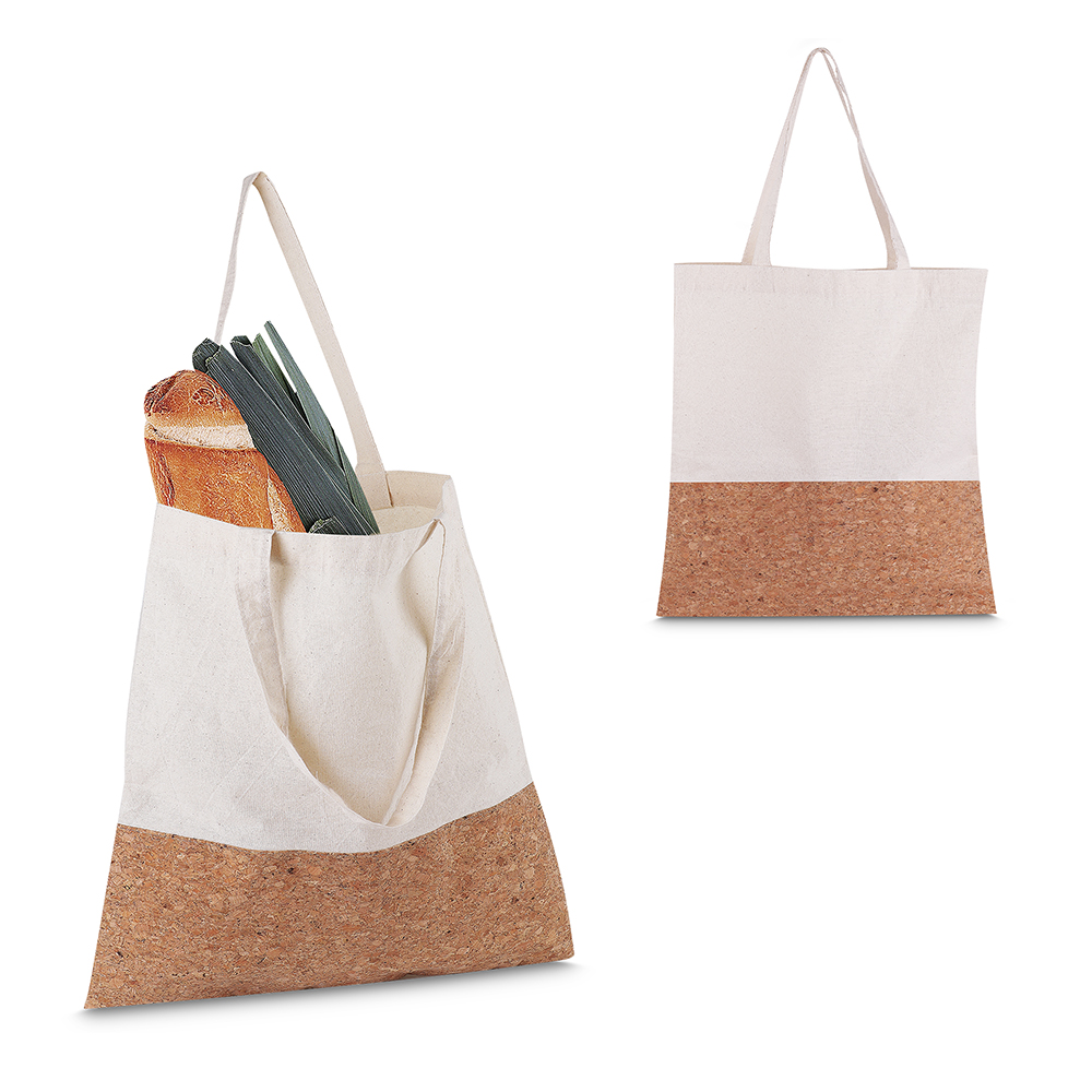 Sacola em Algodão 140g/m² e Cortiça (39x35cm) BAC003 - 4Unik