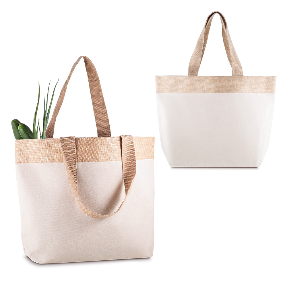 Sacola em Algodão e Juta 220g/m² (34x48x15cm) BAC011 - 4Unik