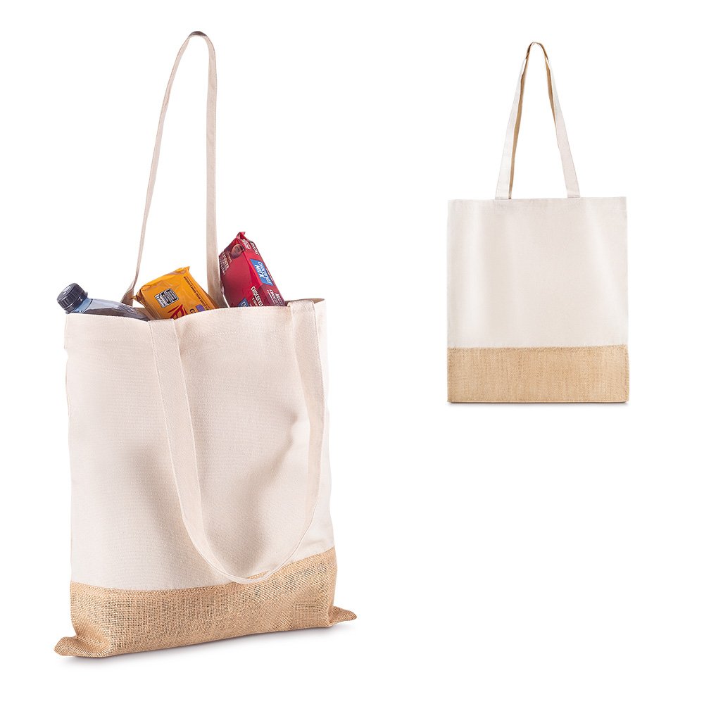Sacola em Algodão e Juta 220g/m² (42x38cm) BAC015 - 4Unik