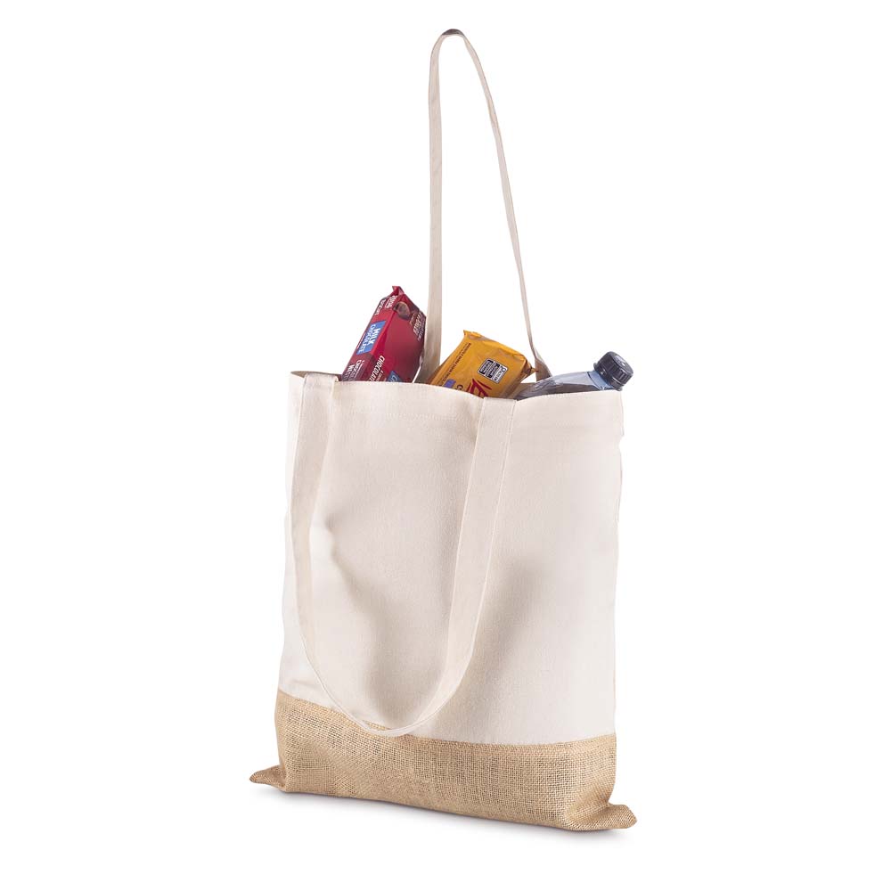 Sacola em Algodão e Juta 220g/m² (42x38cm) BAC015 - 4Unik