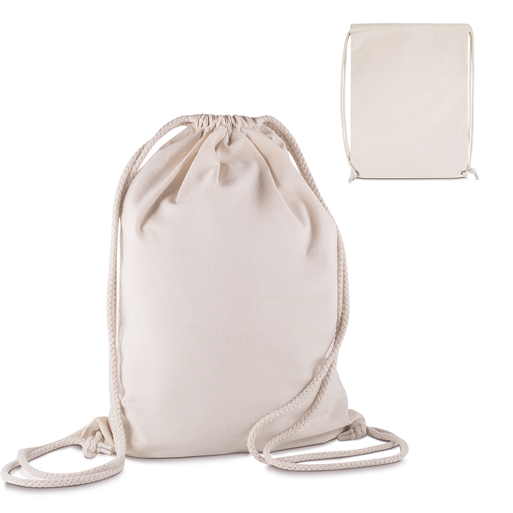 Sacola/Mochila em algodão 145g/m² (41x33x10cm) BP0010 - 4Unik