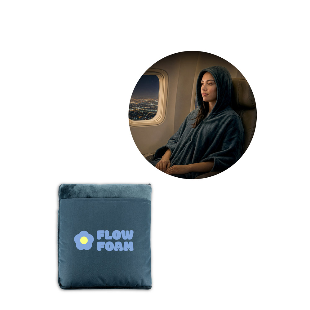 SNUGGY. Manta 3 em 1 em tecido polar (220 g/m²) ideal para viagens - 4Unik