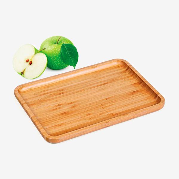 BANDEJA EM BAMBU PARA SERVIR - 28X20CM - 4Unik