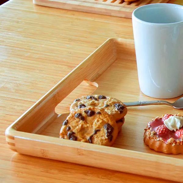 BANDEJA EM BAMBU PARA SERVIR - 40X28X3CM - 4Unik