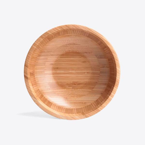 CUMBUCA REDONDA EM BAMBU COM ESPÁTULA 14CM - 200ML - 4Unik