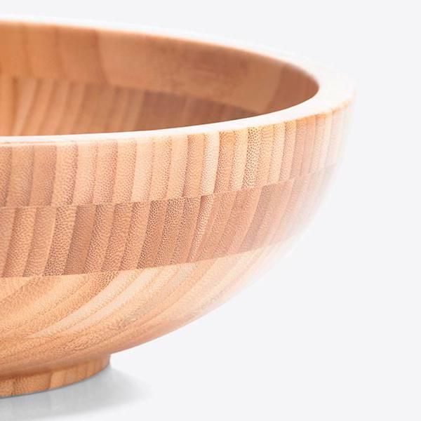 CUMBUCA REDONDA EM BAMBU COM ESPÁTULA 14CM - 200ML - 4Unik
