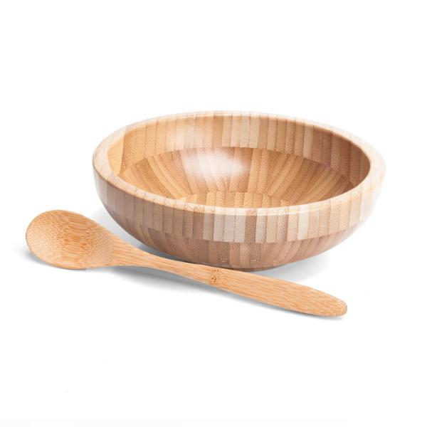 CUMBUCA EM BAMBU COM COLHER 18CM - 400ML - 4Unik