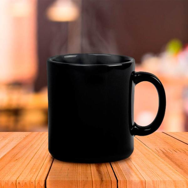 CANECA EM CERÂMICA PRETA - 270ML - 4Unik